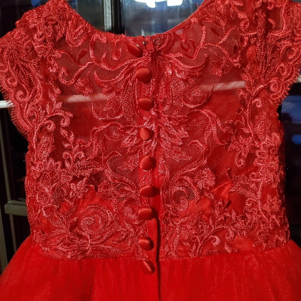 Girls Red Ballroom Dress,Size 6,Absolutely Gorgeous! - Picture 7 of 8